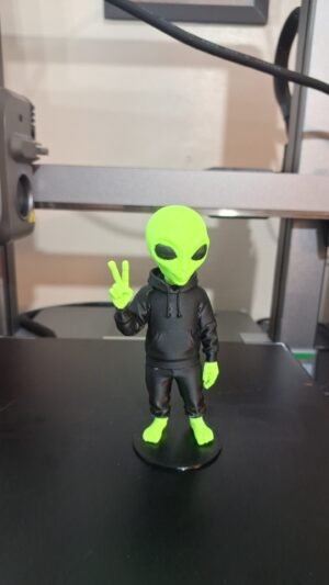Alien urbano moleton capuz dedo v descalço