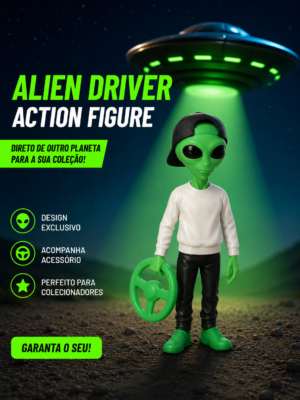 Alien Motorista com Volante